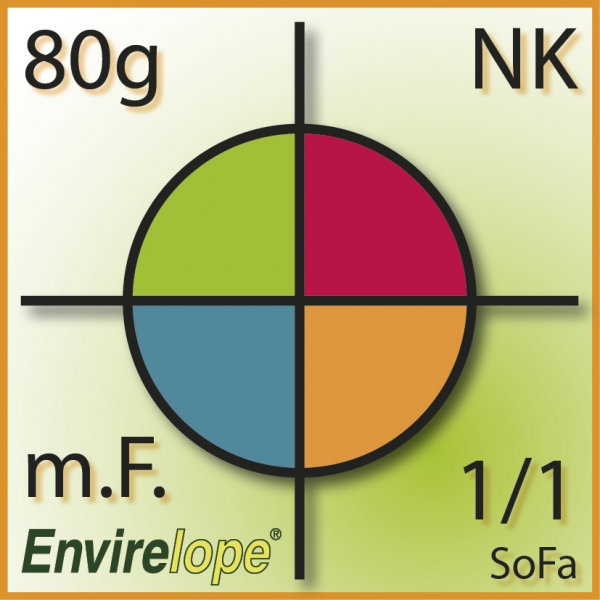 KH C6/5 NK MF 80, Envirelope, 1/1 farbig Sonderfarbe (HKS/Pantone) bedruckt